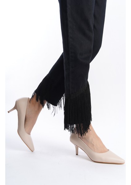 Mbhrnd976-Bj Kadın Ince 6 Cm Topuklu Bej Stiletto modelleri