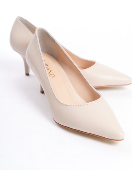 Mbhrnd976-Bj Kadın Ince 6 Cm Topuklu Bej Stiletto fırsatları