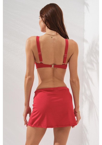Pearl Etekli Fra Bikini Takım Üçlü Set Kırmızı 231228 fiyatları