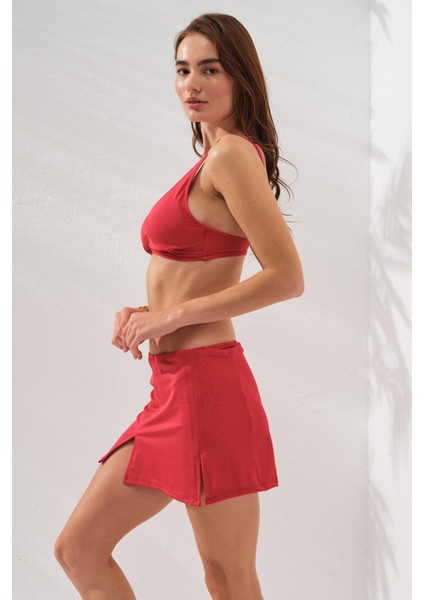 Pearl Etekli Fra Bikini Takım Üçlü Set Kırmızı 231228 indirimleri