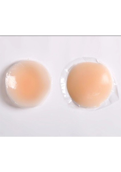1 Çift Göğüs Ucu Gizleyici Kadın Silikon Kapatıcı Ten Nipple Pad Yapışkanlı Bant