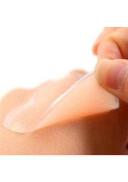 1 Çift Göğüs Ucu Gizleyici Kadın Silikon Kapatıcı Ten Nipple Pad Yapışkanlı Bant