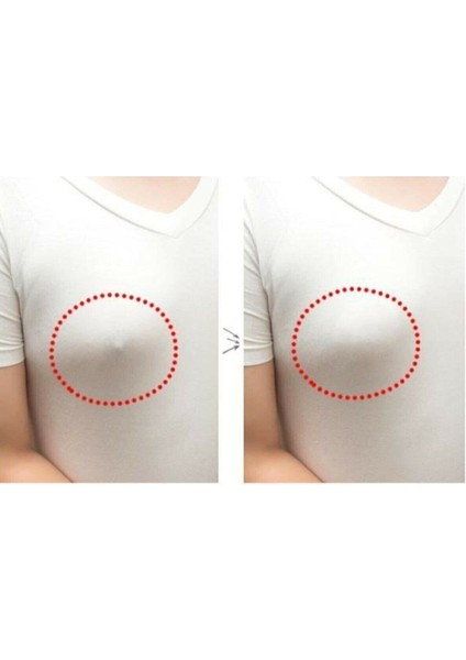 1 Çift Göğüs Ucu Gizleyici Kadın Silikon Kapatıcı Ten Nipple Pad Yapışkanlı Bant