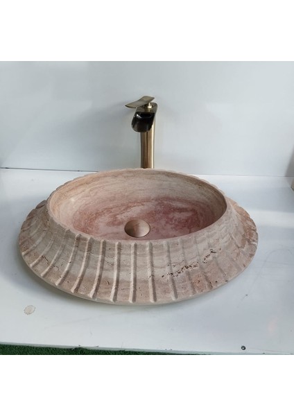Traverten Yelpaze Model Lavabo