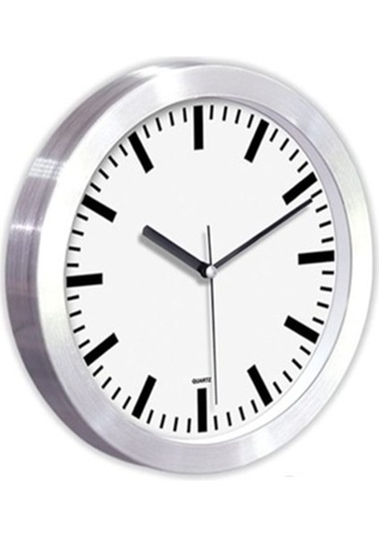 Metal Çerçeveli Mutfak Salon Duvar Saati Çap 25 cm
