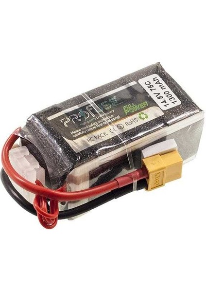 14.8 V 4s Lipo Pil-Batarya 1300 Mah 75C