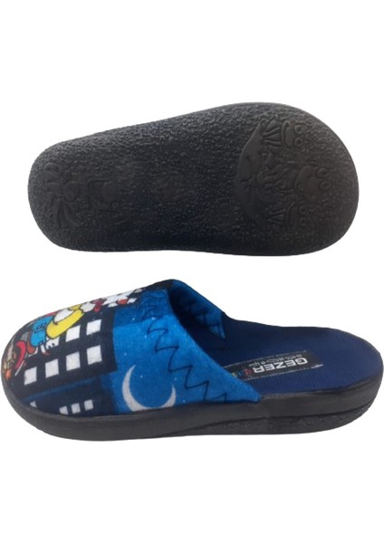 Erkek Çocuk Siyah-Lacivert Köpek Figürlü Ev Içi Terlik GZRR98-880 modelleri