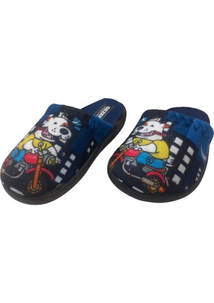 Erkek Çocuk Siyah-Lacivert Köpek Figürlü Ev Içi Terlik GZRR98-880 indirimleri