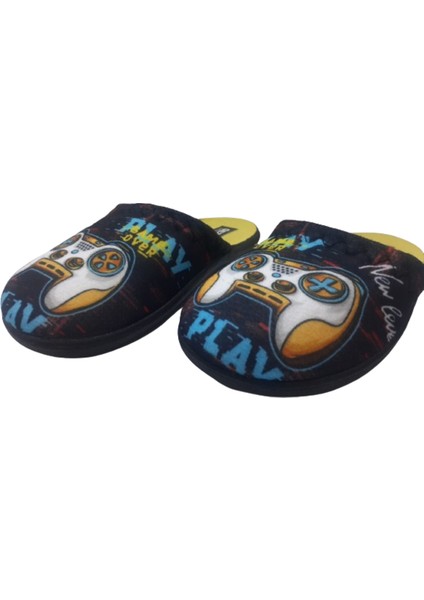 Erkek Çocuk Siyah-Sarı Oyuncak Figürlü Ev Içi Terlik GZRR98-880 indirimleri