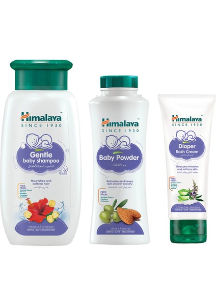 Bebek Bakım Seti Şampuan 400 Ml, Pişik Kremi 100 Ml, Pudra 200 ml