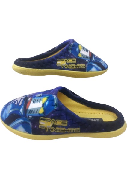 Erkek Çocuk Sarı- Lacivert Uzay Figürlü Ev Içi Terlik GZRR98-880