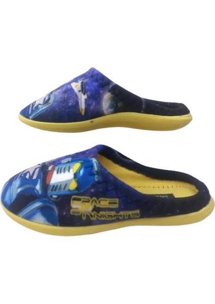 Erkek Çocuk Sarı- Lacivert Uzay Figürlü Ev Içi Terlik GZRR98-880 fırsatları