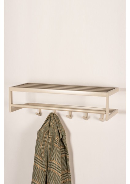 Dekoratif Demir Duvar Askısı - Portmanto - Metal Elbise Askısı - Metal Raf - Ayakkabılık - Askılık