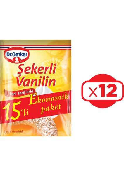Şekerli Vanilin 15'li 75 gr x 12 Paket