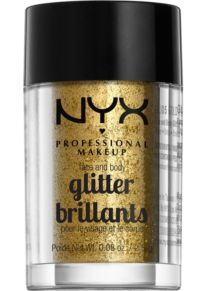 Nyx Professional Makeup Face & Body Glıtter - Gold