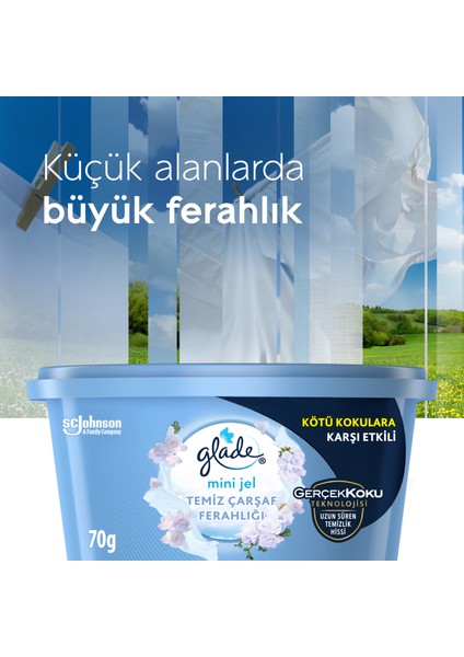 Mini Jel Oda Kokusu Temiz Çarşaf Ferahlığı 3 'lü Set