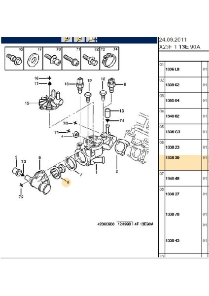 Termostat 306 406 Ducato Jumper (133839-820471)