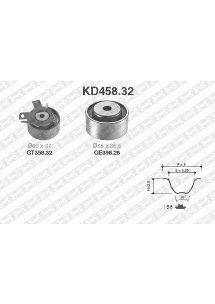 KD45832 Trıger Eksantrık Gergı Setı Palıo Albea Doblo Marea Brava Bravo 1.6 16V 158X254 Uyumlu