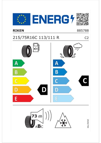 215/75 R16C 113/111R Cargo Winter Ticari Kış Lastiği (Üretim Yılı: 2023)