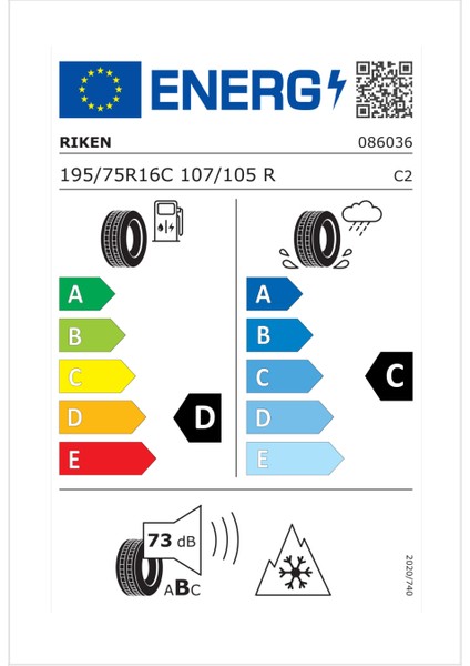 195/75 R16C 107/105R Cargo Winter Ticari Kış Lastiği (Üretim Yılı: 2023)