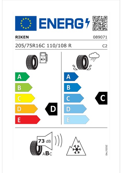 205/75 R16C 110/108R Cargo Winter Ticari Kış Lastiği (Üretim Yılı: 2023)