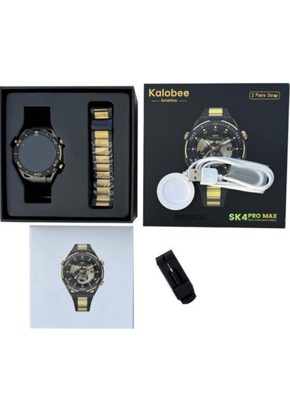 Kalobee Sk4 Pro Max Amoled Ekran Metal Kordonlu Ultimate Edition Watch 4 Pro Max Akıllı Saat