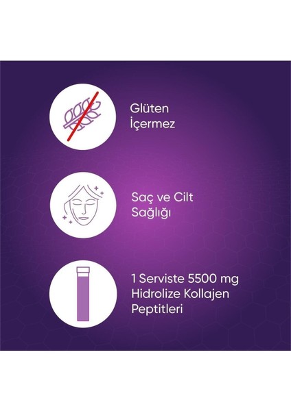 Collagen Tip 1 Ve Tip 3 5500 mg Nar Aromalı Hyaluronic Asit+Q10+Biotin+Çinko 15 Shot X 40 ml