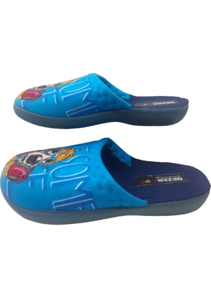 Erkek Çocuk Mavi-Lacivert Köpek Figürlü Ev Içi Terlik GZRR778-007 modelleri