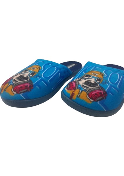 Erkek Çocuk Mavi-Lacivert Köpek Figürlü Ev Içi Terlik GZRR778-007 indirimleri