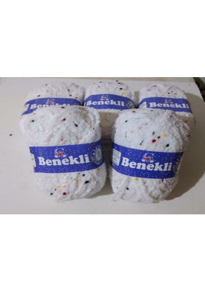 Benekli Beyaz 5 Adet Colar : 5379