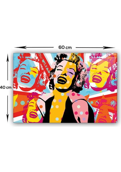 Cam Tablo | Popart Serisi | Marliyn Monroe | 30CM x 40CM