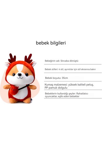 Sevimli Shiba Inu Doll Köpek Yavrusu Bebek (Yurt Dışından)