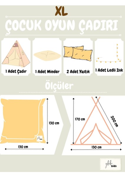 Xl Çocuk Oyun Çadırı LED Işıklı Kızıldereli Çadırı Oyun Evi Minder ve Yastıklı fırsatları