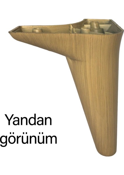 4 Adet Zelve 15 cm Açık Ceviz Lüx Mobilya Kanepe Sehpa Ünite Koltuk Ayağı Baza Ayak indirimleri