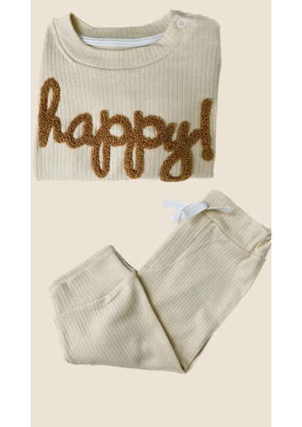 HAPPY PUNCH NAKIŞLI BEBEK ALT ÜST 2'Lİ TAKIM
