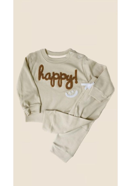 HAPPY PUNCH NAKIŞLI BEBEK ALT ÜST 2'Lİ TAKIM
