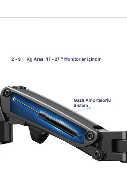 Nb F160 Çift Kol Gazlı Hareketli 10-27" Masa Tutucu modelleri
