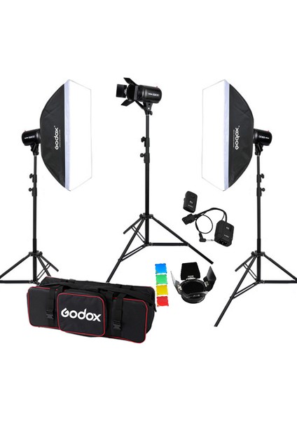 E250 3'lü Paraflaş Set + Çekim Çadırı 60X60 cm modelleri
