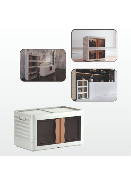 Hi-box Katlanabilir Istiflenebilir Çok Amaçlı Organizer Eşya Dolabı Saklama Kutusu