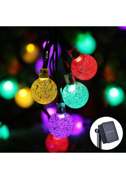 Solar Globe Dize Işıklar, 18FT 30 LED Dış Mekan Ampul Dize Işıklar, Suya Dayanıklı 8 Mod Bahçe, Gazebo, Yard, Parti Süslemeleri Için Güneş Veranda Işıkları (Çok Renkli) (Yurt Dışından)