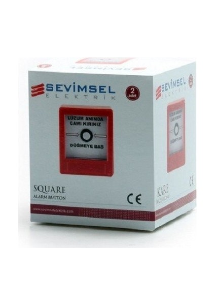 Sevimsel Kare Ikaz Butonu 12-24-220V