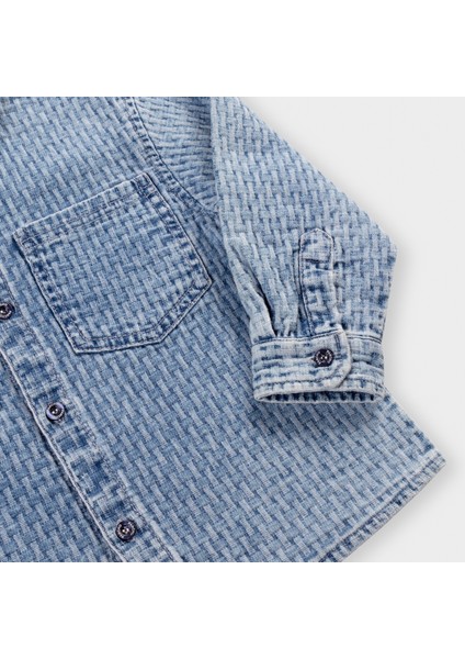Düğmeli Denim Gömlek