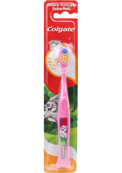 Kids 2-5 Yaş Ekstra Yumuşak Çocuk Diş Fırçası - Pembe