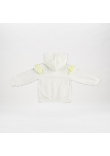 Fırfır Detaylı Fermuarlı Sweatshirt