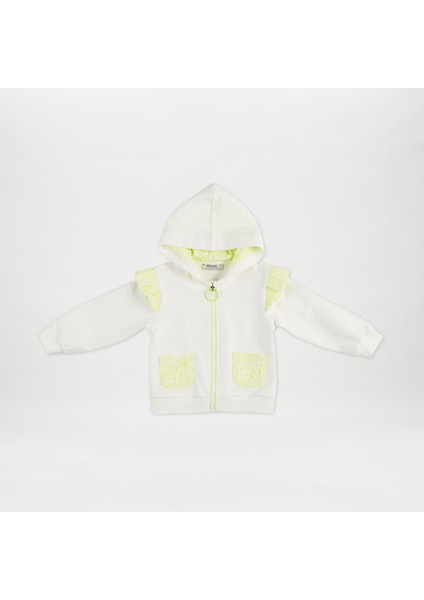 Fırfır Detaylı Fermuarlı Sweatshirt