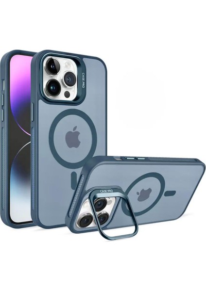 Apple iPhone 11 Uyumlu Magsafe Stantlı Premium Kılıf Lens