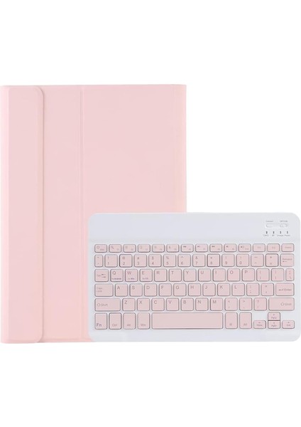 Samsung Galaxy Tab S9 Fe SM-X510 ile Uyumlu Bluetooth Klavyeli Standlı Kılıf - Bkk4 Pembe