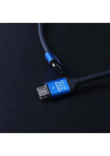 Hdtv 4K Yüksek Hızlı Hdtv Kablosu Hdtv Kablo 4K UHD HDMI Kablo Hdtv 2.0 Standart Iletim Notebook Tv Projektör Gamebox ile Uyumlu Siyah 3 Metre indirimleri