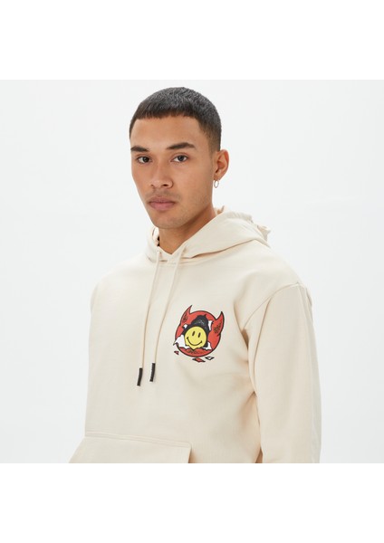 Smiley Inner Peace Pullover.Acrn Sweatshirt fırsatları