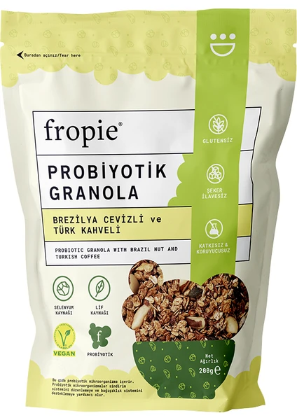 Glutensiz Brezilya Cevizi & Türk Kahveli Probiyotik Granola - 200 g